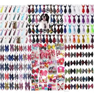 120pc Lot Pet Pet Puppy Dog Apparel Bow Ties Cat Slyckor Grooming Supplies 6 Model Y1025198T