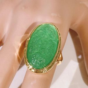 Colar brincos conjunto senhoras cor de ouro anéis moda elegante anel acessórios em todo o mundo verde laranja para mulher yll