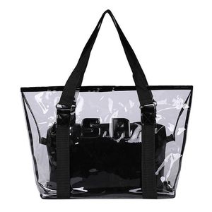 2024 Ny strandväska Summer Jelly Tote Transparenta Populära kvinnor S 240312