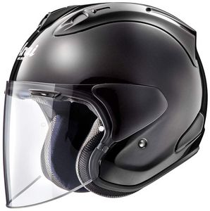 ARA I Jet VZ-RAM Glossy Black Open Face Helmet Off Road Racing Motocross Motorcycle Helmet