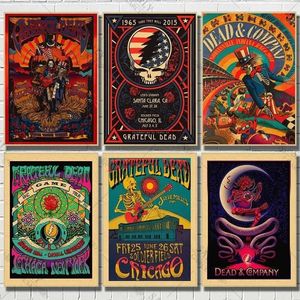 Skull Metal Tin Sign Abstract Home Decor The Grateful Dead Tin Posters Cartoon Wall Art Metal Plates Pub Bar Sign for Bedroom Q072275Y