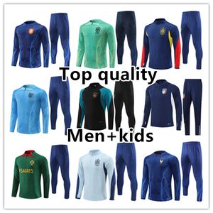 2324 kit abbigliamento sportivo squadra nazionale tuta da allenamento giacca da calcio survêtement piede uomo e bambino