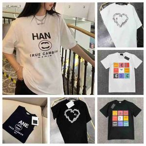 Koszulka Kobiety T-shirty swobodne litera Kanał Kanał Women TEES