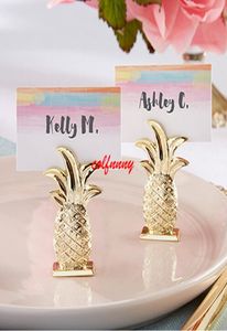 100 pz Mini Oro Ananas Tavolo Segnaposto Nome Numero Menu Stand Per Bomboniera Evento Festa Decorazione F0514027821432