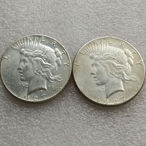 USA head-to-head 1927 Peace Dollar Two Face Copy Coin-264D