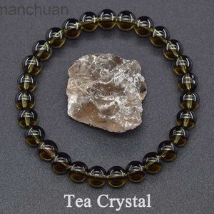Bangle Natural Stone Smoky Quartz Beads Bracelets Men Women Tea Brown Crystal Energy Healing Bangle Yoga Meditataion Jewelry Wholeslae ldd240312