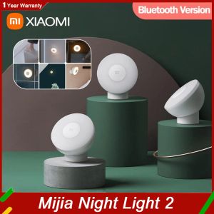 Controlla Xiaomi Mijia Night Light 2 Versione Bluetooth Luminosità regolabile Sensore di movimento intelligente a infrarossi con base magnetica per l'app Mijia