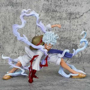 Figure di giocattoli d'azione One Piece Figure anime Nika Luffy Gear 5th Action Figure Gear 5 Sun God PVC Figurine Gk Statue Modello Decorazione Doll Toys ldd240312