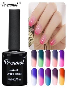 WholeVrenmol Temperature Chameleon Nail Gel Polish Thermal Color Change UV Soak Off Varnish Changing Lak8123791