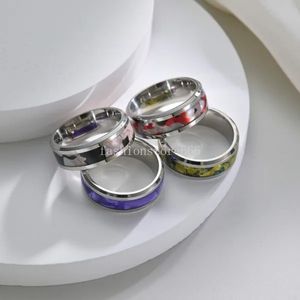 Edelstahl Naturstein Ringe Band Hochzeit Mode Ring für Männer Frauen Schmuck