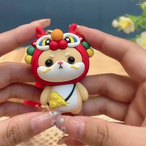 Keychains Car Key Chain Mascot Of The Year Loong High-end Small Chailong Couple Bag Decoration Trend Exquisite And Fashiona
