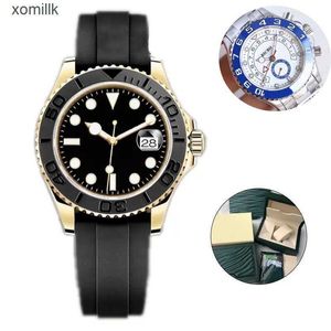 AA 7A Mens Relógios Série Diver Relógio Movimento Automático Mostrador Marrom Rosa Ouro Cerâmica Bezel Dois Tons Incrustados De Aço Inoxidável Original Pulseira Sólida Relógios De Pulso