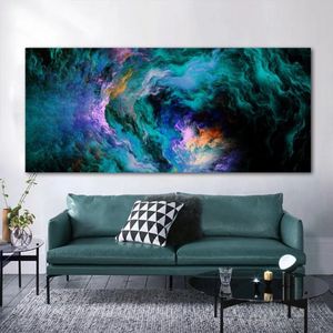 Abstract Green Clouds Painting Modern Home Decor Wall Art Pictures For Living Room Canvas Prints Colorful Posters And Prints323J