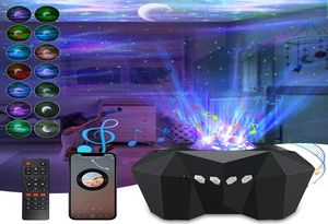 North Light Galaxy Starry Sky Projector Space Aurora Night Light Star Projector Nebula Moon Lamp med Bluetooth Music Speaker4062214