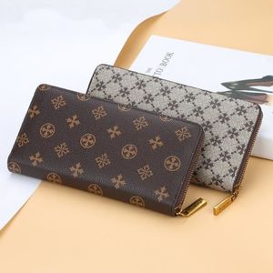 تصميم العلامة التجارية Baellery Mens Wallet Pu Leather محفظة طويلة للرجال للهاتف المحمول Male Card Holder Croom Bags Zipper Retro Large Capac306c