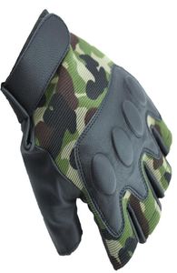 Ny utomhussport Tactical Glove Soft Bekväm simulerad lädercykelcykling Ridning Half Finger Fingerless Army Gym Gloves4450234