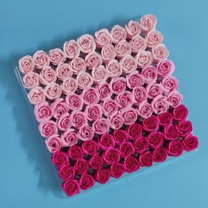81Pcs Rose Bath Body Flower Floral Soap Scented Rose Holding Flowers Essential Wedding Valentine'S Day Gift mix colors Christ221B