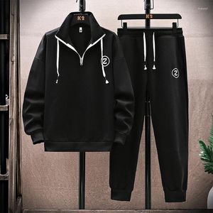 Männer Trainingsanzüge Herbst Winter Sportswear Anzug Hoodies Set Casual Verdicken Warme Sport Pullover Marke Pullover Jogging Hosen 2-stück