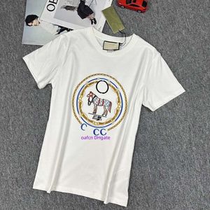 Kadın T-Shirt Moda Havlu İşlemeli Mektup Deseni T-Shirt Tasarımcı T-Shirt Kadın Siyah Beyaz Üç Renk Kısa Knapılı Gömlek Kedi Baskı T-Shirt 1006