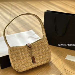 Fashion Straw Tote Bag Letter Women Handbag Outdoor Recreation Designer Bag Knitting Hobo Bags Bucket Luxury Totebag