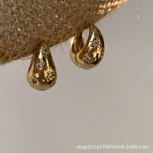 보석 티타늄 화려하고 고품질의 과장된 금속 공, 8 뾰족한 별, 지르콘 귀걸이, 여성 귀걸이를위한 새로운 디자인