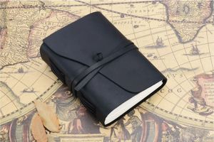 Black Leather Journal Travel Notebook Handmased Vintage Leather Bound Writing Notebook for Men Women Unlinine Travel Journal 240304