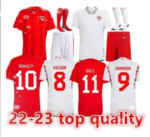 2024 Wales Men Soccer Jerseys Bale Wilson Allen Ramsey Johnsin 22 23 World National Puchar Rodon Vokes Home Football Shirts Dorosy Kids Kit Mundurs S-4xl 666