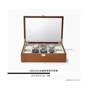 Other Jewelry Pouches Wooden Watch Storage Box Mtiple Boxes Light Luxury Mechanical Drop Delivery Findings Components Dhjg6