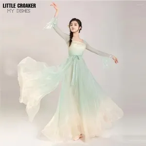 Palco desgaste super imortal dança clássica traje feminino fluindo antigo chinês hanfu