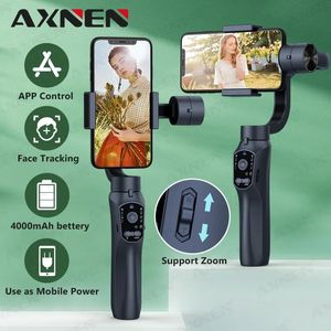 F10 3-Axis handhållen gimbal smartphone stabilisator mobiltelefon selfie pinne för android telefon vlog anti shake videoinspelning 240306