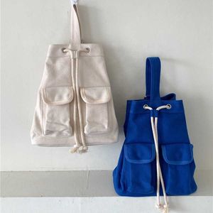 HBP Baba Olmayan Yeni Ürün Moda Tuval Alışveriş Çantaları Sıradan Yumuşak Bayanlar Crossbody Bag Drawstring Ruffles Basit Omuz