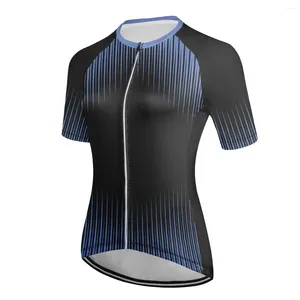 Racing Jackets Women's Cycling Jersey Sets Short Sleeve Mountain Bike MTB Road Clothing Bib Shorts Quick Drying Reflective Strip