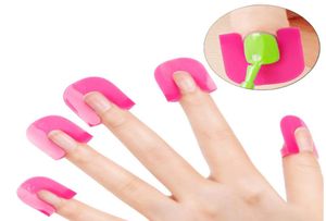 26pcsset Ushape Nail Form Reutilizável Gel Unhas Polonês Verniz Protetor Curva Unhas Naturais Spillproof Finger Cover Art and1611858