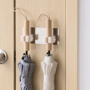 Ganci Bagno Gancio Impermeabile Autoadesivo Multiuso Porta Mocio Montato a Parete Organizer Rack Pennello Scopa Gancio Cucina