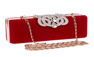 Corona Strass Borse da sera Diamanti Frizione Portafoglio Borsa a tracolla con catena per Borsa da sposa Borsa da donna Discoteca Data Borse8687361