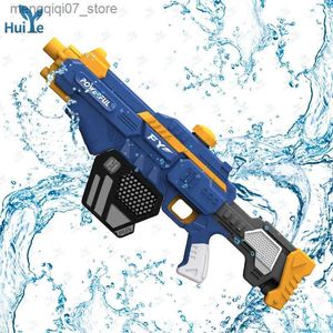 Sand Play Water Fun Huiye Hot Sell Electric Water Gun Toys Water-Absorbable Childrens Fun Outdoor Beach Pool Water Gun Electric Shooting Summer Toy L240312