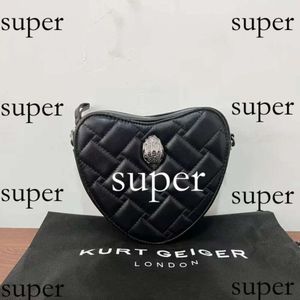 Kurt Geiger Bags Designer Heart Shaped Handbag Designer Leather London Fashion Women Man Mini Shoulder Bag Metal Sign Pochette Clutch Tote Crossbody Top Quality 912