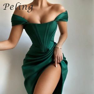 Peling Moda Gece Elbise Kadınlar Off Omuz Seksi Parti Kulübü Elbise Ayrıntılı Bodycon Sonbahar Cobe Gelinlik Vestido 240228