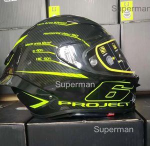 Full Face Motorcykelhjälm Pista GP RR Projekt 3.0 Anti-dimma Visor Man Riding Car Motocross Racing Motorcykelhjälm