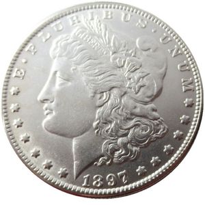 90% Argento US Morgan Dollar 1897-P-S-O NUOVO VECCHIO COLORE Copia artigianale Moneta Ornamenti in ottone Accessori per la decorazione della casa201K