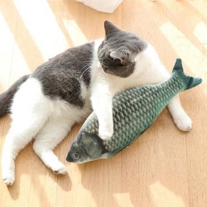 Cat Toys 30CM Electric Chewing Simulation Fish Toy USB Battery Charging Pet Biting Playing Supplies Dropshiping243E