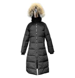 Women039S Mystique Down Parka Coats Ladies Ultra long Warm Puffer Fur Hooded Quilted Coat Canada UKヨーロッパ女性ファッションアウター9396459