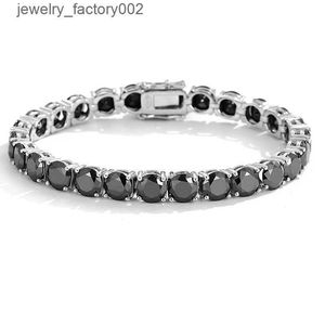 GLORY PACE black diamond moissanite tennis bracelet Iced Out hip hop women men S sterling sier 3mm 4mm 5mm 6.5mm width