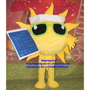 Mascot Costumes Sun with Solar Panel Mascot Costume Adult Cartoon Postacie strój rodzina Działania duchowe zabieganie o biznes ZX1151