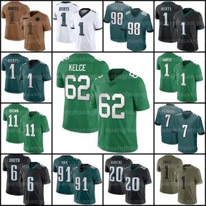 26 Saquon Barkley Jason Kelce Jalen Hurts Football Jersey AJ Brown Kelly Green DeVonta Smith Brian Dawkins Haason Reddick Reggie White Darius Slay Goedert Mailata