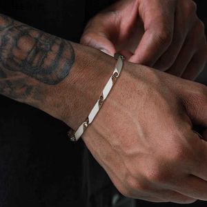 Beaded Men Fashion Rhombus Chain Bracelet for Men Classic Stainless Steel Chain Bracelet Punk Party Hip-hop Jewelry Accessories GiftL24213