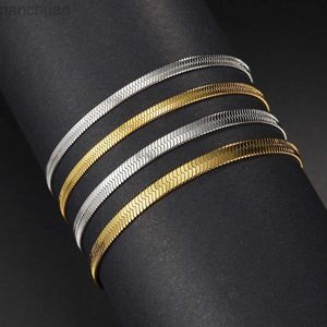 Bracciale a catena in acciaio inossidabile moda braccialetto a forma di serpente per donna uomo oro argento colore classico bracciali a catena gioielli regalo di Natale ldd240312