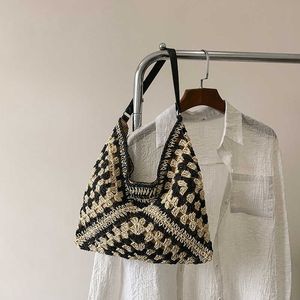 Sacos de praia de alta aparência e grande capacidade tecido saco para moda feminina um ombro grama lazer commuter tote