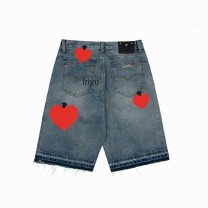 Jeans 2023 designers mens shorts man kvinna krom sommarhjärta sanskrit korsmönster casual byxor tryckning springa sport kort chromeear3a