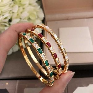 designer bracelet Snake bone bracelet Diamond gold bangle fashion white shell malachite Jewelry heart love bracelet